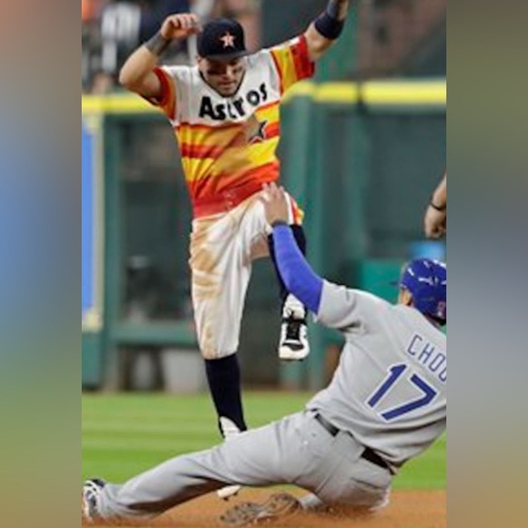 Majestic Authentic Houston Astros Jose Altuve Retro Throwback Jersey Men’s Sz: M - Picture 4 of 6